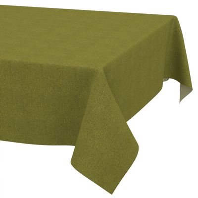 ANRO Washable Tablecloth, Olive Green Linen Look, 130 x 90 cm
