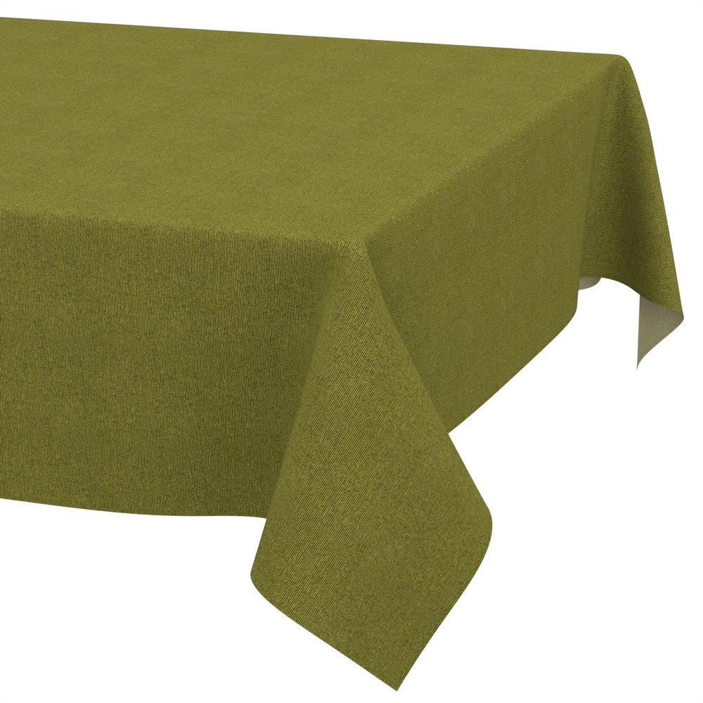 ANRO Washable Tablecloth, Olive Green Linen Look, 130 x 90 cm