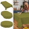 ANRO Washable Tablecloth, Olive Green Linen Look, 130 x 90 cm view 2