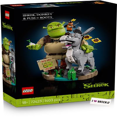 LEGO Shrek, Donkey and Puss in Boots Set 72423 with Printed Tile