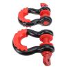 Hamwesh D-Ring Shackle, 8,800 lb Forged Steel, Red Pins view 1