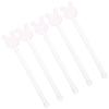NUOBESTY Reusable Glass Cocktail Stir Sticks - Rabbit Shape (5 Pack) view 1