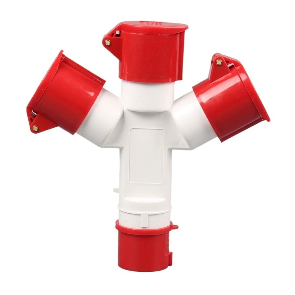 PHNOITPQ Waterproof Industrial Plug and Socket, 4-Wire, 16 A, 380 V, 3-Phase, 4-Pole