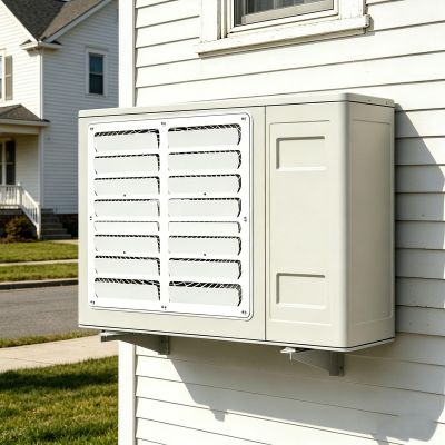 Universal Outdoor AC Unit Air Deflector and Protective Cover