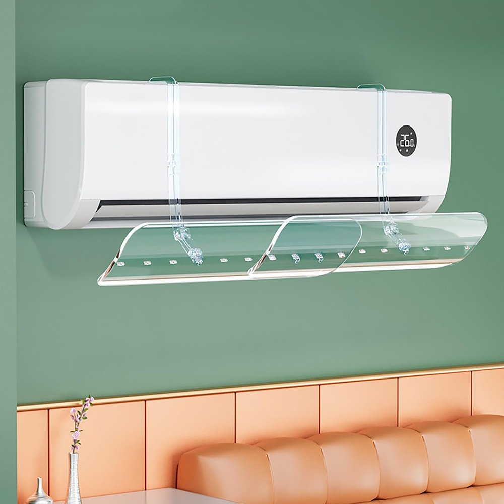 Universal Retractable Air Conditioner Wind Deflector, 270° Adjustable