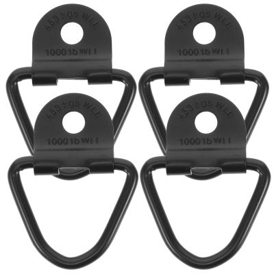 TOKIDNY 4-Pack Bolt-On D-Shaped Carbon Steel Tie-Down Rings with V-Shape, Including 4 Bolts and Washers