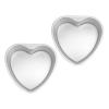 PACKOVE 2-Piece Heart-Shaped Cake Rings with Removable Bottom view 1