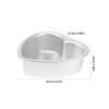 PACKOVE 2-Piece Heart-Shaped Cake Rings with Removable Bottom view 2