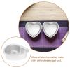 PACKOVE 2-Piece Heart-Shaped Cake Rings with Removable Bottom view 3