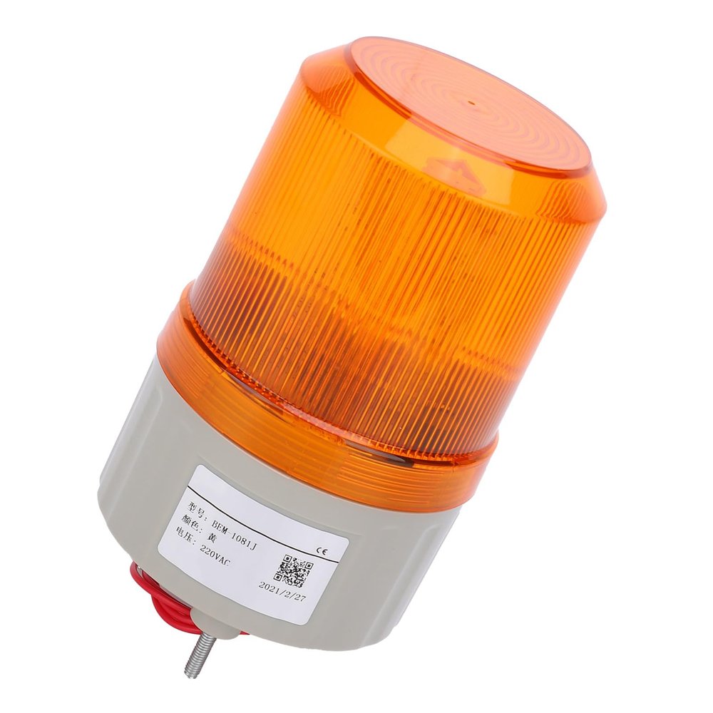 Sahgsa BERM Yellow LED Warning Light with Sound, 360° Coverage, 150 mm