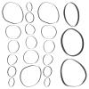 Amosfun Flat Rubber Belts, 50-Piece Set, for Cassette Recorders and Video Equipment view 1