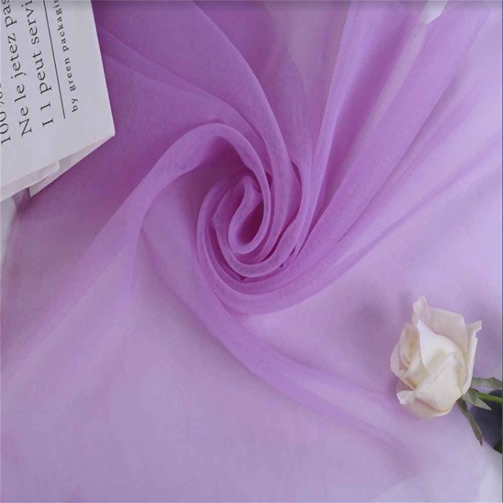 YKAFADE 20-Piece 48 x 48 cm Square Juggling Scarves, Dance and Chiffon Scarves for Gymnastics, Performances, Rhythm Activities and Sensory Play, Pink/Purple