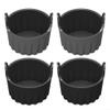 Compatible Silicone Baking Tools for Air Fryers - Easy Lift Handle Design (Black) view 2