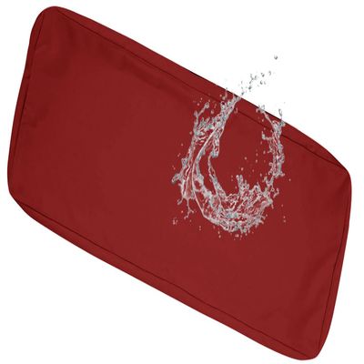 Waterproof Outdoor Sofa Seat Cushion Cover with Zipper, Burgundy, 130 x 45 x 8 cm