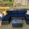 Waterproof Outdoor Sofa Seat Cushion Cover with Zipper, Burgundy, 130 x 45 x 8 cm view 2
