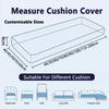 Waterproof Outdoor Sofa Seat Cushion Cover with Zipper, Burgundy, 130 x 45 x 8 cm view 3