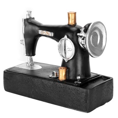 Adfaga Vintage Sewing Machine Miniature, Handmade Decorative Collectible, 17 x 10 x 21 cm