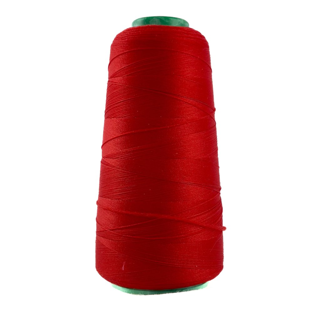 Bauschgarn for Overlock and Coverlock, 2700 m, 100% PE, Strength 40 S20, Soft for Elastic Seams (Red)
