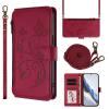 SLWYF Phone Case for Samsung Galaxy J4/J4 2018, 6 Card Slots, Magnetic Wallet Folio Case with Stand and Lanyard, Red view 1
