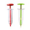 Helilyco 2-Piece Garden Spreader, Manual Hand Dispenser for Vegetable Plants, Small Portable Seed Dispenser, Red/Yellow view 1