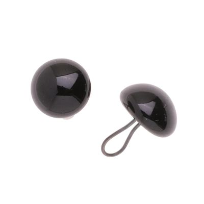 CREATIV DISCOUNT Safety Eyes for Handmade Stuffed Animals, Glass Eyes, 2 pcs (Black, 10 mm)
