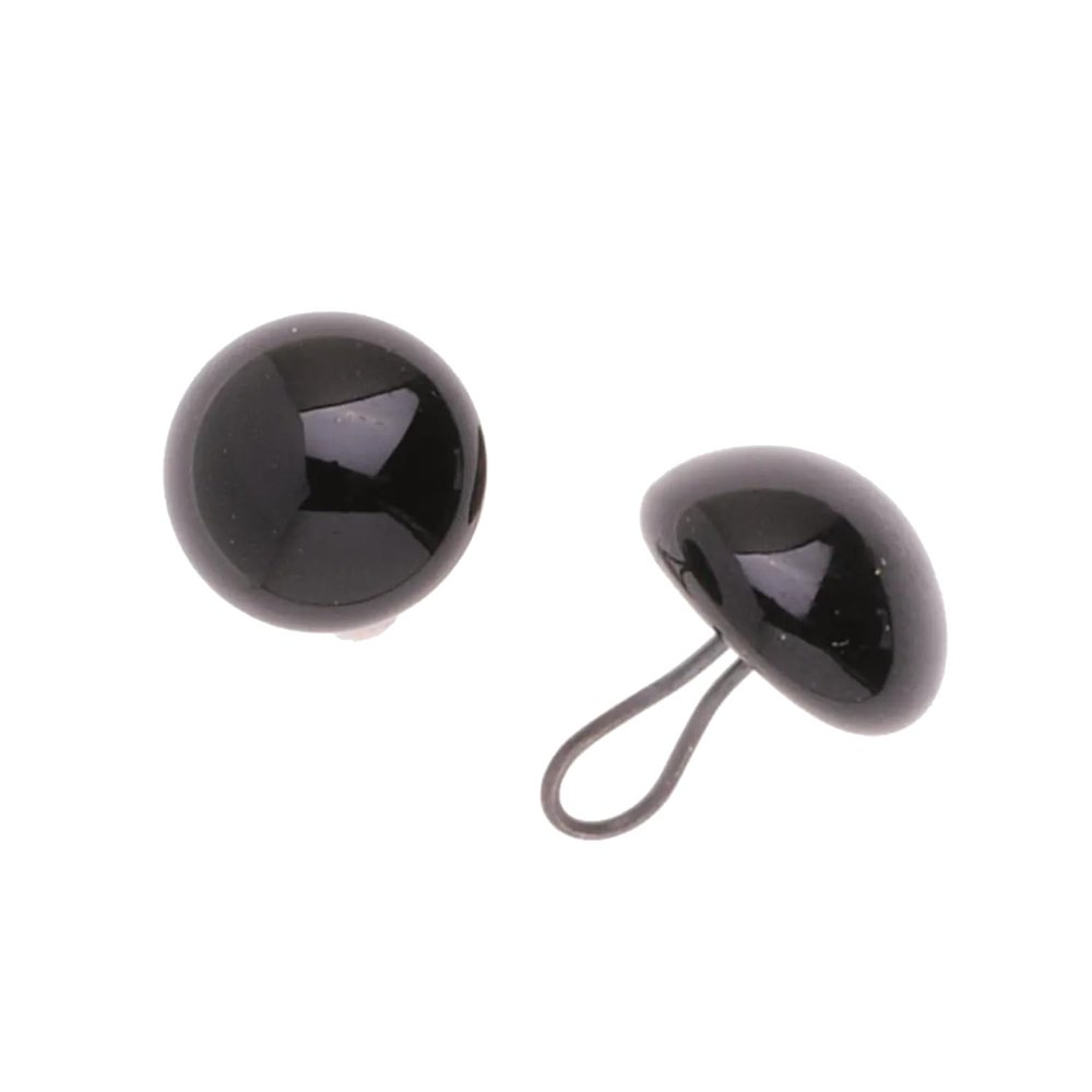 CREATIV DISCOUNT Safety Eyes for Handmade Stuffed Animals, Glass Eyes, 2 pcs (Black, 10 mm)