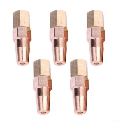 Opatiny Brass Oxy-Propane Welding Nozzles H016 for Torch, 5-Piece Set, 0.9–1.3 mm