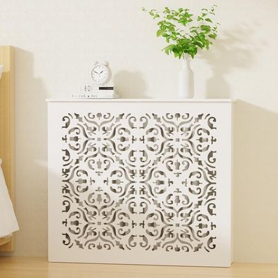 Modern Radiator Cover with Slatted Grille and Shelf, 27.6" L x 7.9" W x 23.6" H