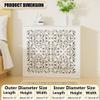 Modern Radiator Cover with Slatted Grille and Shelf, 27.6" L x 7.9" W x 23.6" H view 3