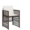 Qnhdfrt 4-Piece Folding Garden Chair Set with Cushions, Brown PE Rattan, 50.5 x 54 x 79 cm view 1