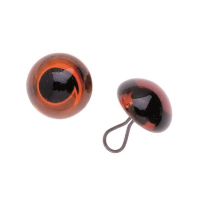 CREATIV DISCOUNT Safety Eyes for Handmade Stuffed Animals, Glass Eyes, 2 pcs (Brown, 10 mm)