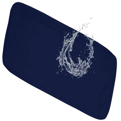Waterproof Outdoor Sofa Seat Cushion Cover with Zipper, Navy Blue, 90 x 30 x 8 cm