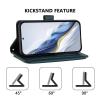 SLWYF iPhone XS Max Wallet Case with 6 Card Slots, Stand and Lanyard - Peacock Green view 2
