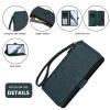 SLWYF iPhone XS Max Wallet Case with 6 Card Slots, Stand and Lanyard - Peacock Green view 4