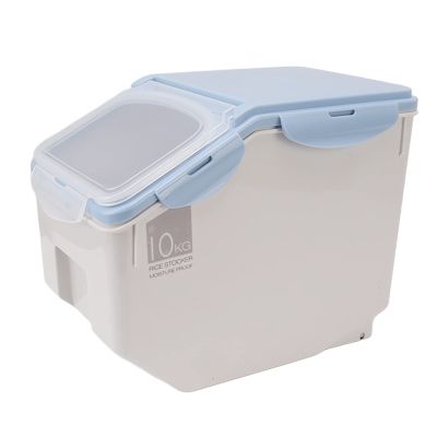 AMONIDA Airtight Rice Storage Container, Blue, 10 kg