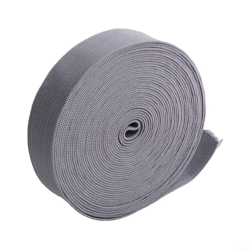 Nylon Elastic Band for Sewing, 2 cm Wide, 5 m Long, Gray