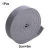 Nylon Elastic Band for Sewing, 2 cm Wide, 5 m Long, Gray view 4