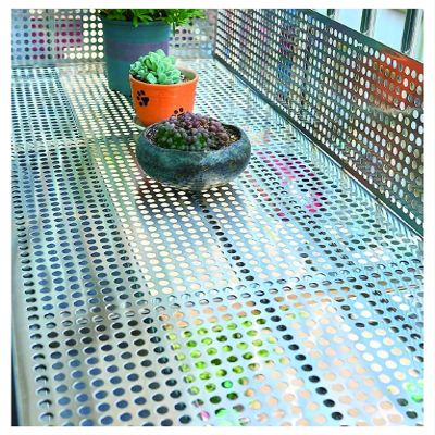 304 Stainless Steel Perforated Sheet, Durable Metal Panel for Home, Garden Fences, Ventilation and Protection, Easy to Cut (35 x 250 cm)