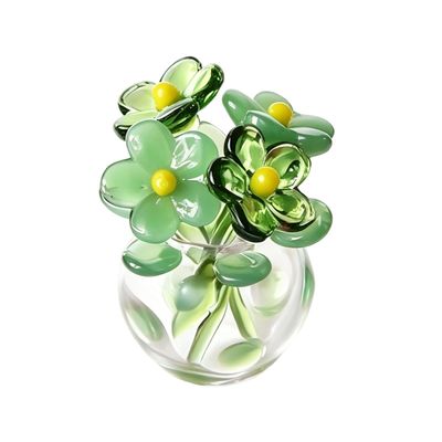 Xpzuik Mini Glass Flower Bouquet