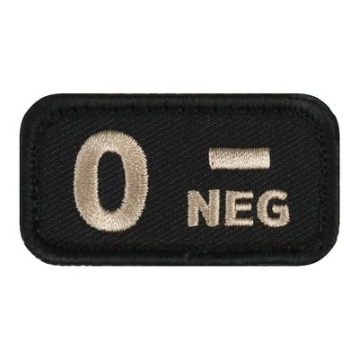 Blood Type Patch - Square Velcro 5 x 3 cm