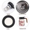 ACOGEDO 1000 mL Insulated Stainless Steel Teapot with Lid and Wood-Grain Handle view 4