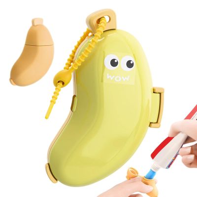 Banana Toothbrush Cover with Toothpaste Dispenser
