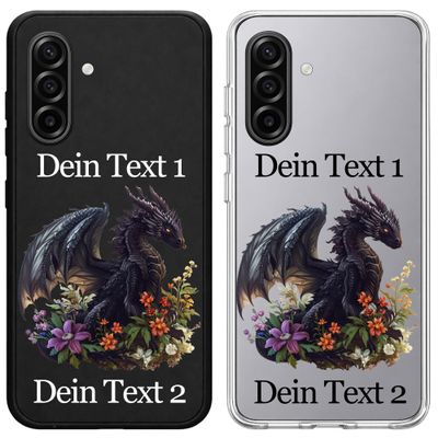 CoverHeld Phone Case for Samsung Galaxy A14 5G, Design 3 Dragon Black, Personalized Silicone Case