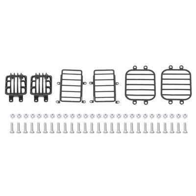 6-Piece Headlight Cover and Rear Side Lamp Guard Kit for 4 G500 TX6 G63 1/10 RC Car