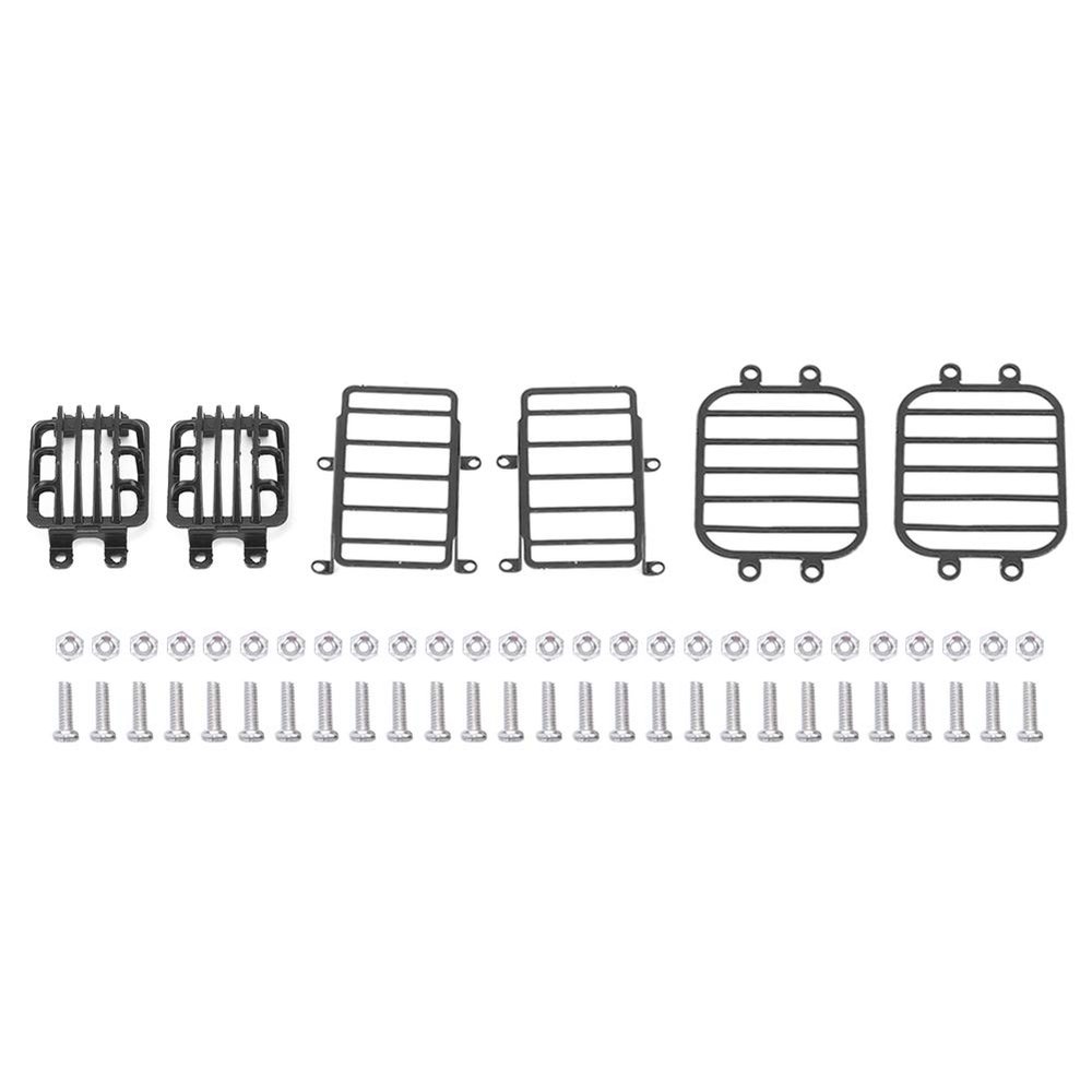 6-Piece Headlight Cover and Rear Side Lamp Guard Kit for 4 G500 TX6 G63 1/10 RC Car
