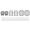 6-Piece Headlight Cover and Rear Side Lamp Guard Kit for 4 G500 TX6 G63 1/10 RC Car view 1