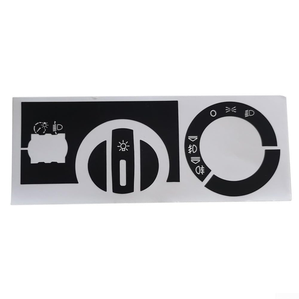 Black Vinyl Sticker with White Text for A2 19962003