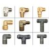 Right-Angle Air Compressor Elbow Adapter, Replacement Fitting for Oil-Free Air Pumps, Check Valve, Zinc Alloy/Copper/Iron, Threaded Connection (D) view 3