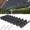 Retractable Sun Shade Sail 110 x 200 cm, UV Protection, Waterproof, Dark Gray view 2