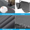 Retractable Sun Shade Sail 110 x 200 cm, UV Protection, Waterproof, Dark Gray view 3